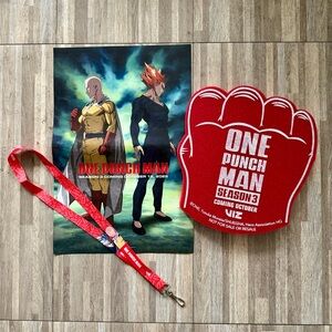 ONE PUNCH MAN Poster Foam Fist and Lanyard NYCC 2025 VIZ Season 3 Exclusive